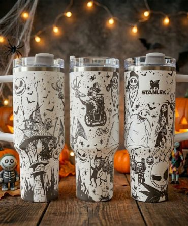 The Nightmare Before Christmas Movies Custom Stanley Quencher 40Oz Stainless Steel Tumbler