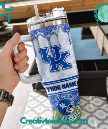 Kentucky Wildcats Ncaa Custom Stanley Quencher 40Oz Stainless Steel Tumbler With Handle