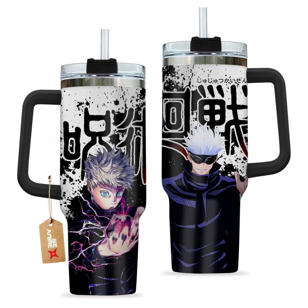 Satoru Gojo Jujutsu Kaisen Anime Custom Stanley Quencher 40Oz Stainless Steel Tumbler