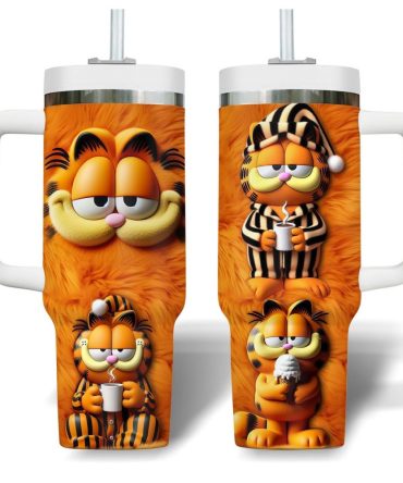 The Garfield Cartoon Custom Stanley Quencher 40Oz Stainless Steel Tumbler