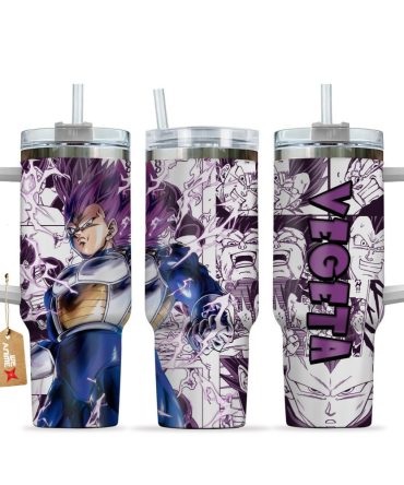 Vegeta Ultra Ego Dragon Ball Z Anime Custom Stanley Quencher 40Oz Stainless Steel Tumbler