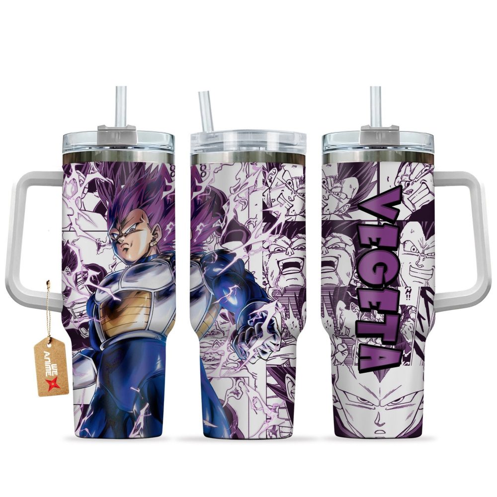 Vegeta Ultra Ego Dragon Ball Z Anime Custom Stanley Quencher 40Oz Stainless Steel Tumbler