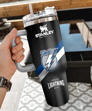 Nhl Tampa Bay Lightning Custom Stanley Quencher 40Oz Stainless Steel Tumbler With Handle