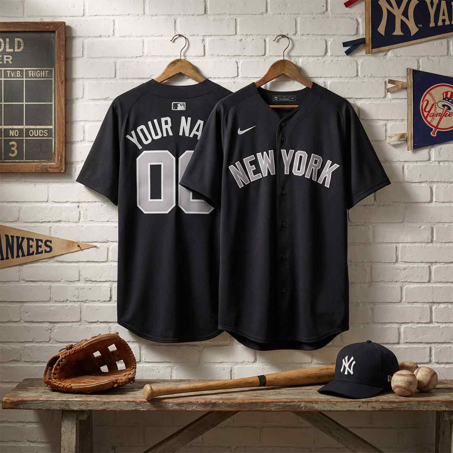 Customizable New York Baseball Jersey - Add Your Name & Number - Perfect Gift! - Image 2