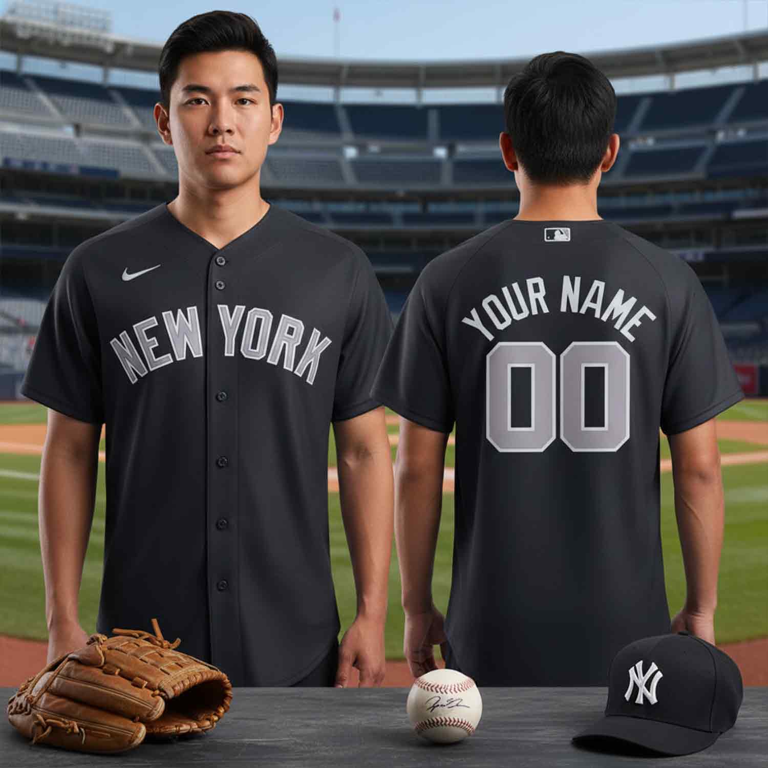 Customizable New York Baseball Jersey - Add Your Name & Number - Perfect Gift! - Image 3