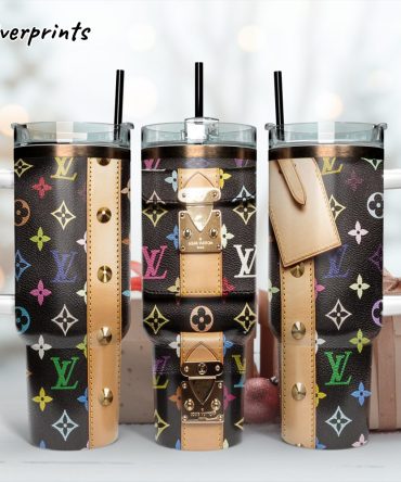 Louis Vuitton Stanley Cup, 40 Oz Tumbler With Handle, Stylish & Insulated For Hot/Cold Drinks - Perfect Gift