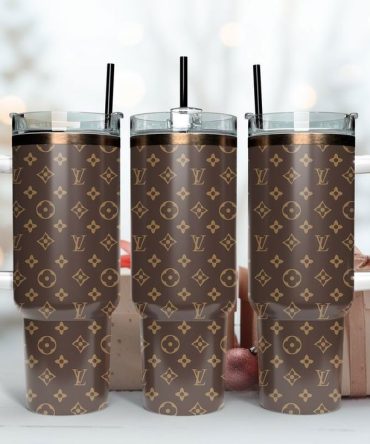 Louis Vuitton Stanley Cup, 40 Oz Tumbler With Handle, Stylish Insulated For Hot/Cold Drinks - Perfect Gift (Copy)