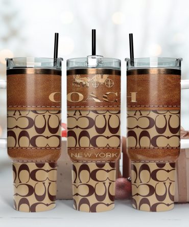 Coach New York Logo Custom Stanley Tumbler Cup 40 Oz Tumbler With Handle