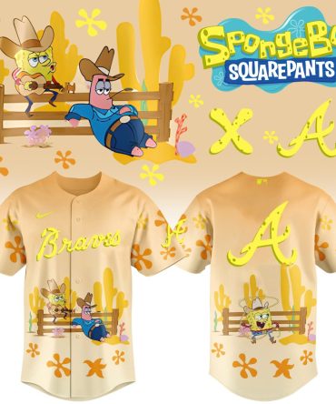 Exclusive Spongebob X Braves Cowboy Jersey – Limited Edition Baseball Shirt