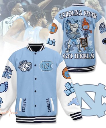 Unc Tar Heels Varsity Jacket - Carolina Fever Edition, Bold Graphics, Perfect Gift!