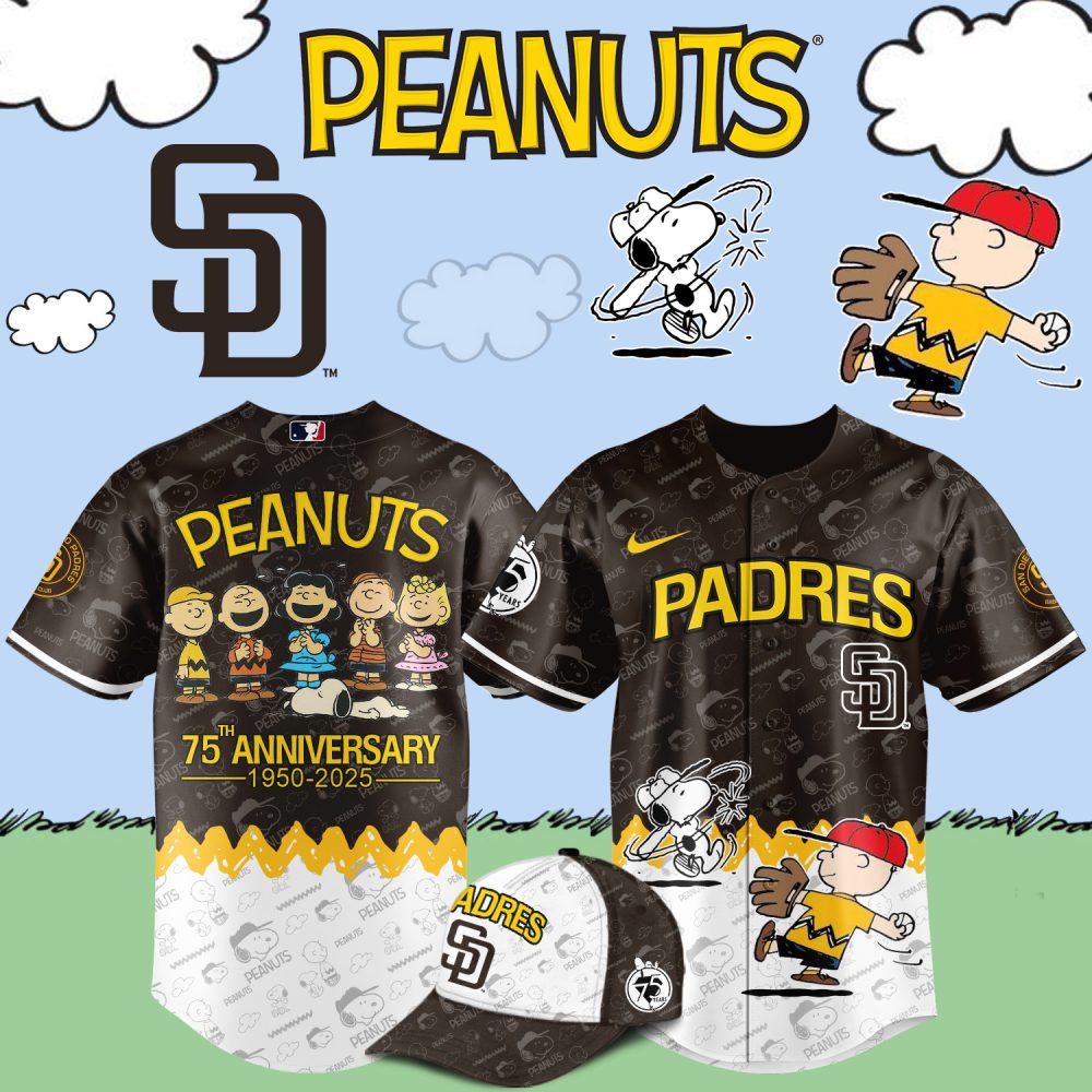 Limited Edition Peanuts Padres 75Th Anniversary Jersey - Celebrate In Style!