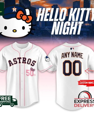 Custom Hello Kitty Astros Jersey  Personalize  Name Number