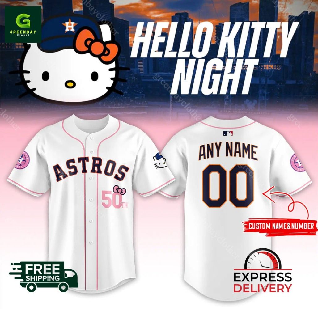Custom Hello Kitty Astros Jersey Personalize Name Number