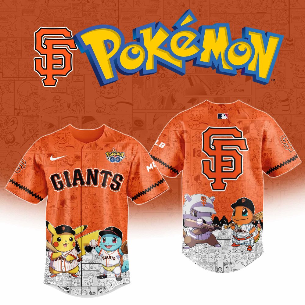 Limited Edition Giants X Pokémon Jersey - Pikachu & Friends - Official Mlb Apparel