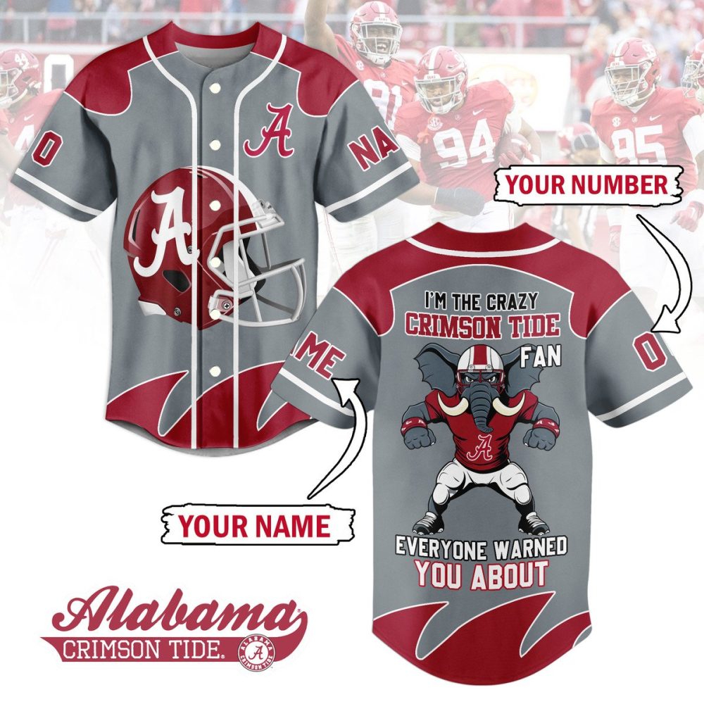 Customizable Alabama Crimson Tide Fan Jersey - Show Your Team Spirit! - Image 2