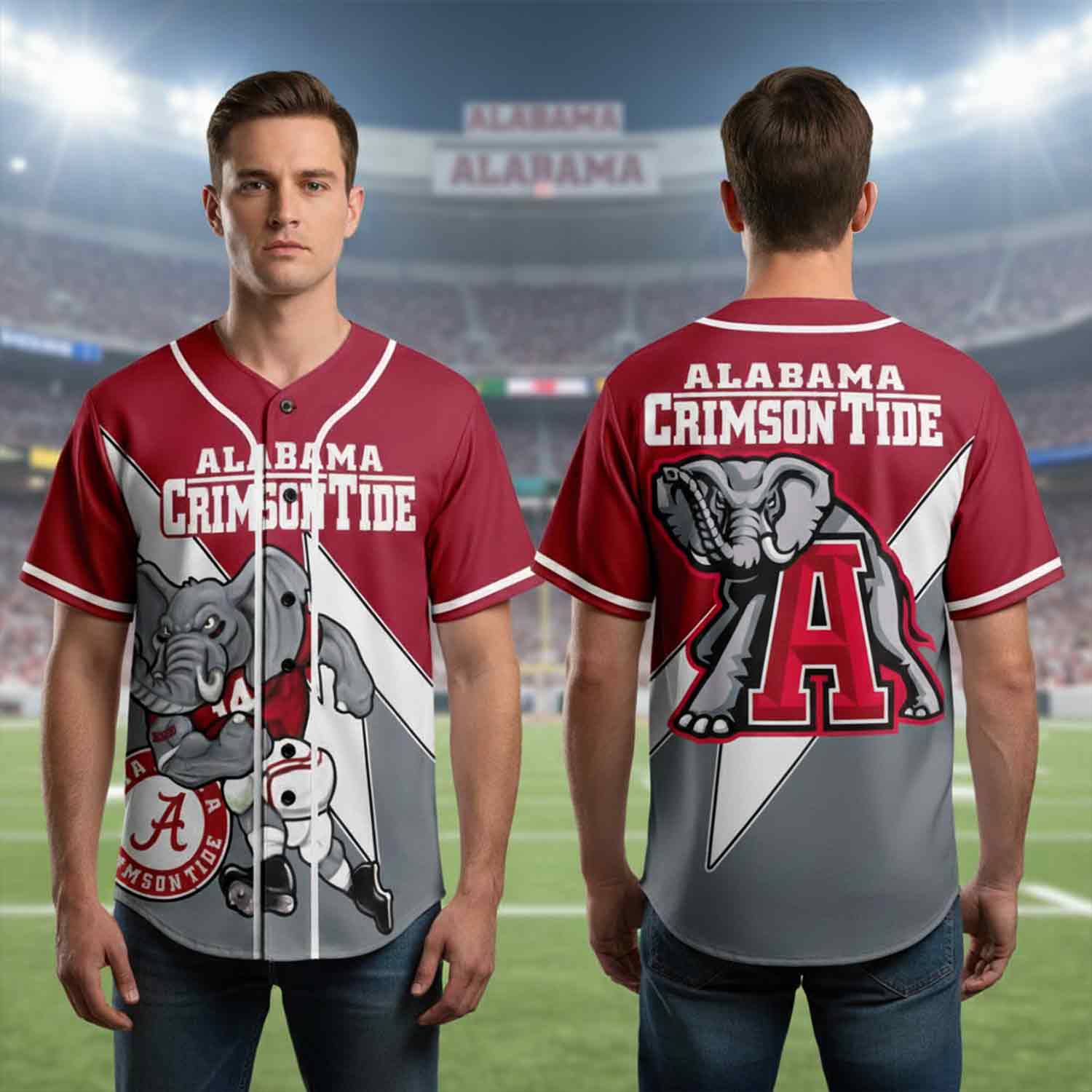 Custom Alabama Crimson Tide Jersey - Personalized Name & Number, Perfect Fan Gift! - Image 2