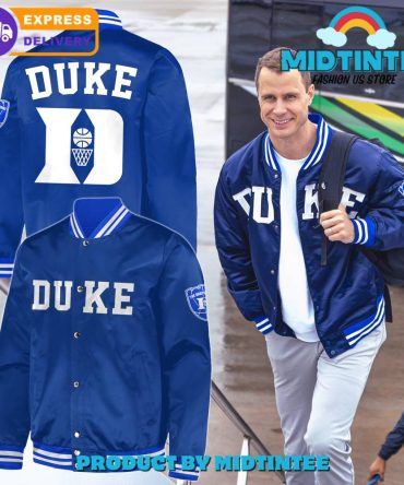 Stylish Blue Duke Varsity Jacket - Fast Shipping Available Now!