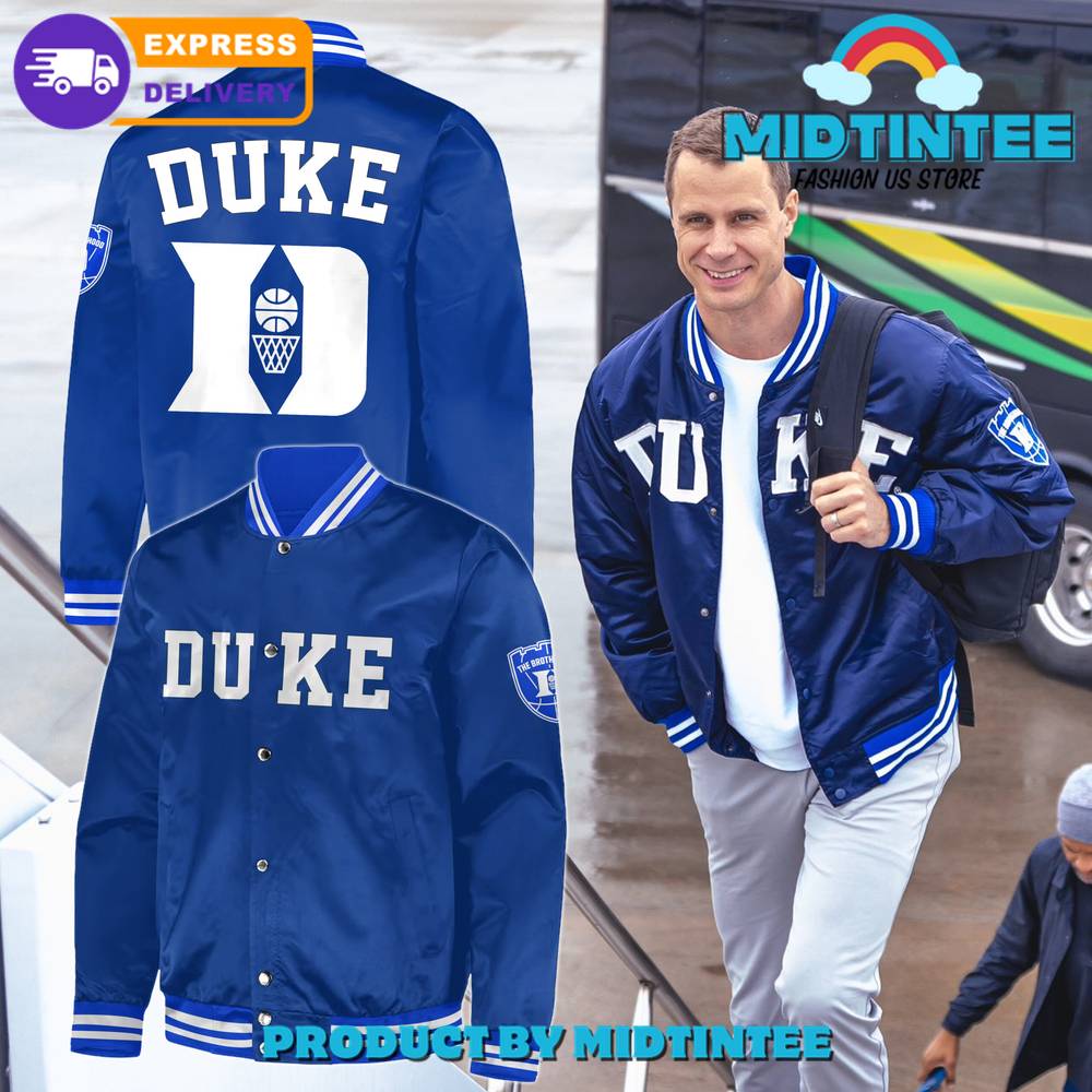 Stylish Blue Duke Varsity Jacket - Fast Shipping Available Now!