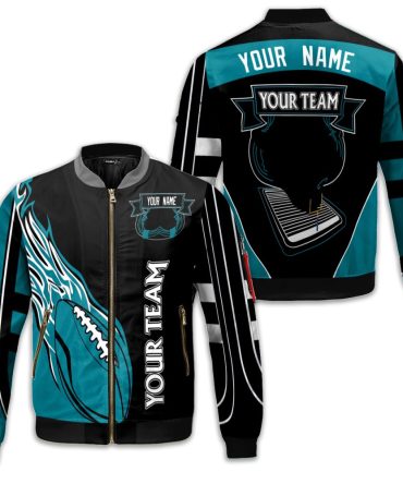 Custom Your Team Name Sport Bomber Jacket - Stylish, Warm & Perfect For Fans!