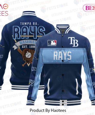 Tampa Bay Rays Varsity Jacket - Official Mlb Baseball Fan Apparel By Haotees