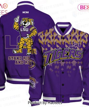 Lsu Tigers Varsity Jacket - Stand Right & Roar! Limited Edition Purple Bomber