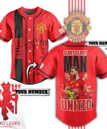 Custom Manchester United Jersey - Personalize Name & Number - Glory Glory Design