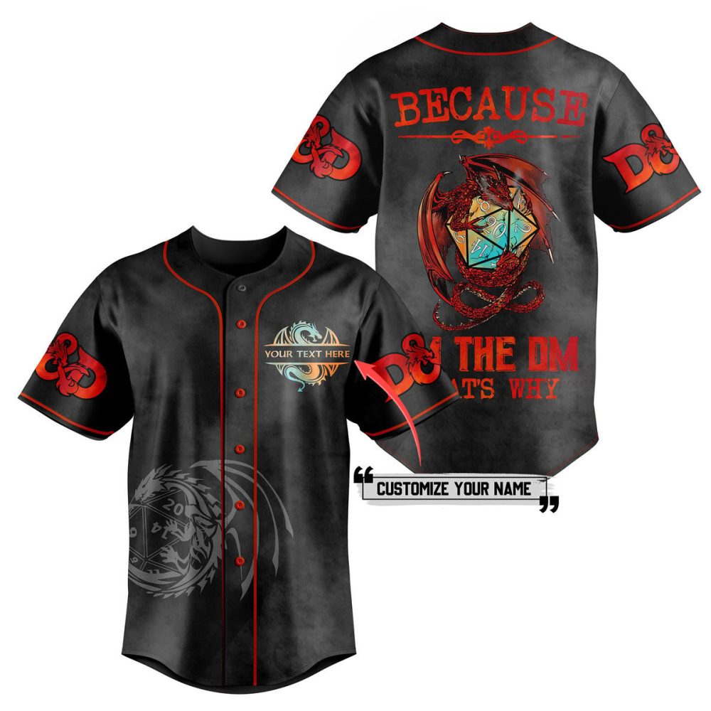 Custom D&D Dragon Jersey - Personalize Your Name , Perfect Gift For Dungeon Masters