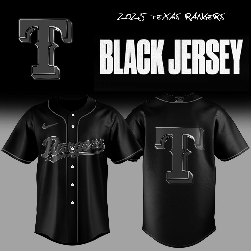 2023 Texas Rangers Black Jersey – Authentic Team Apparel For Fans