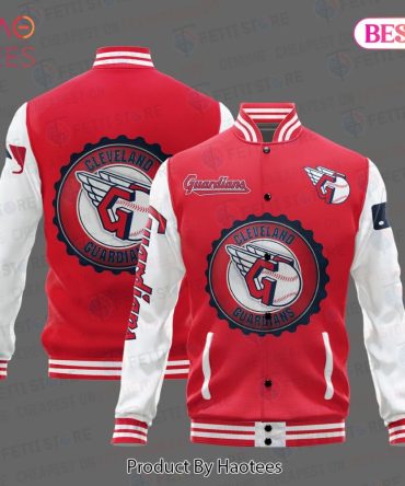 Red Cleveland Guardians Varsity Jacket - Stylish Unisex Baseball Apparel