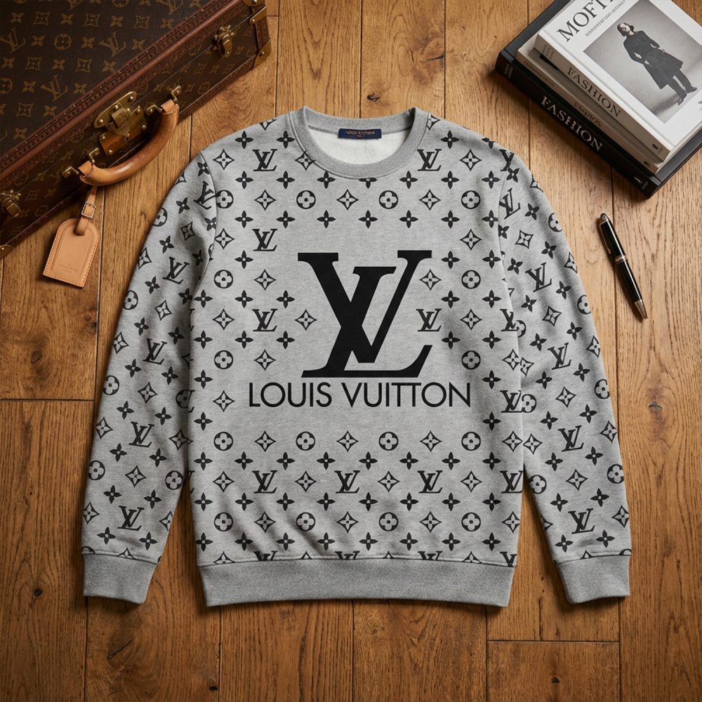 LV Grey 3D Sweater - Image 2