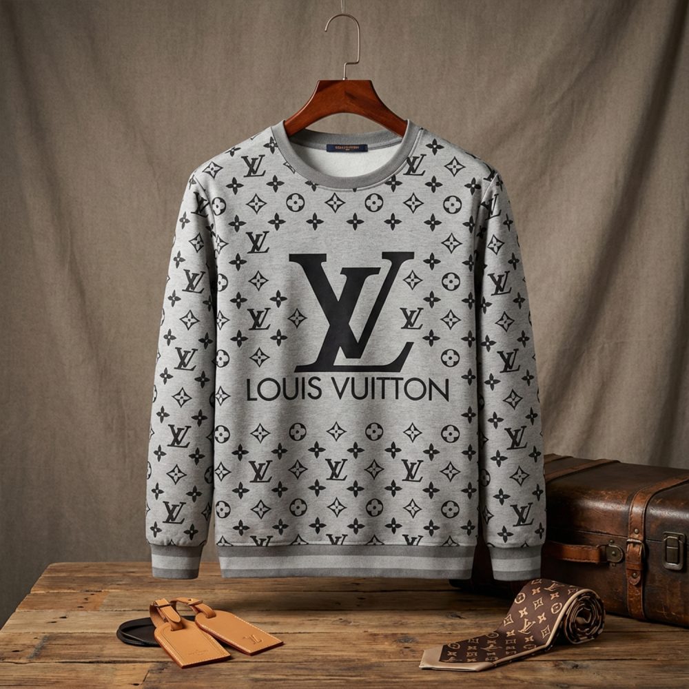 LV Grey 3D Sweater