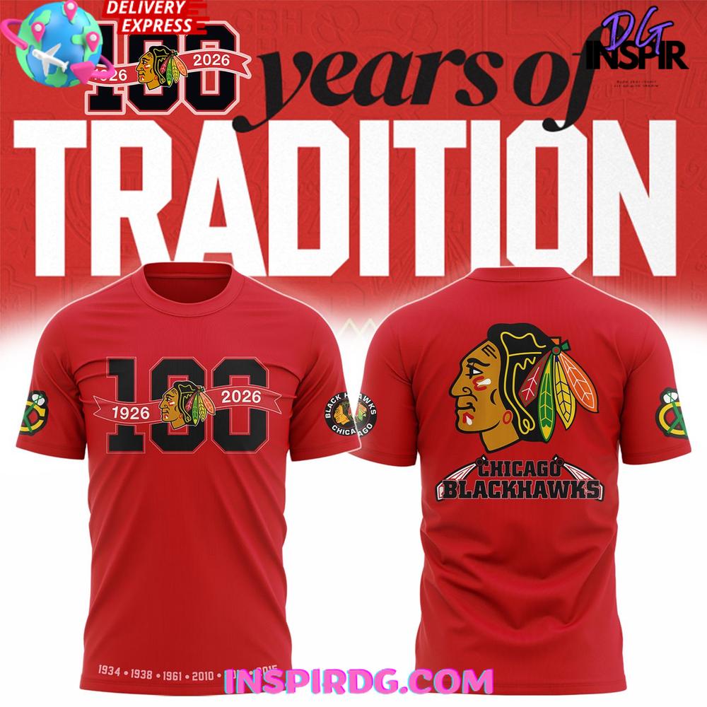 Chicago Blackhawks 100 Years Of Tradition Edition T-Shirt