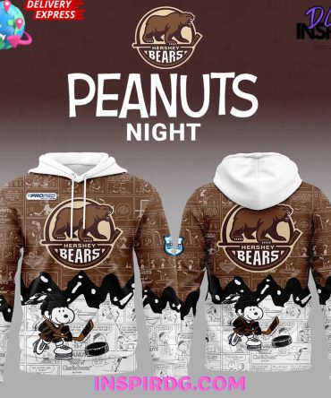 Hershey Bears Anniversary Of Peanuts All Over Print Hoodie, 3D Hoodie
