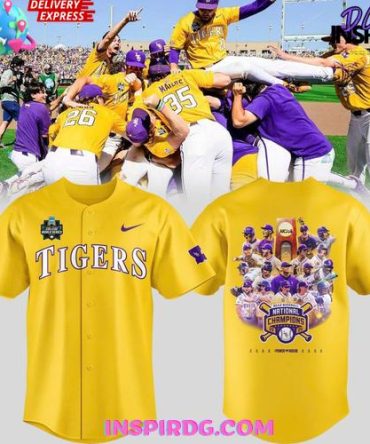 Lsu Tigers 2025 Ncaa Baseball National Champions Limited Baseball Jersey
