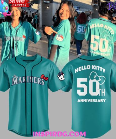 Seattle Mariners X Hello Kitty 50Th Anniversary Baseball Jersey