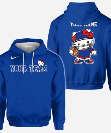 Custom Your Team Name Sport Blue All Over Print Hoodie
