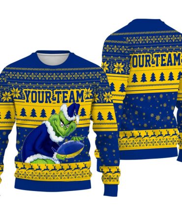 Custom Your Team Name Sport Grinch Christmas Ugly Sweater