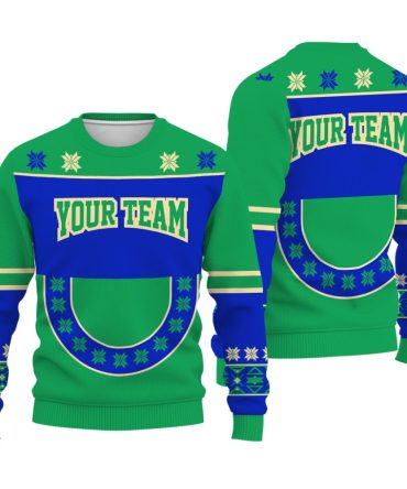 Best Custom Your Team Name Sport Cotton Retro Ugly Christmas Sweater