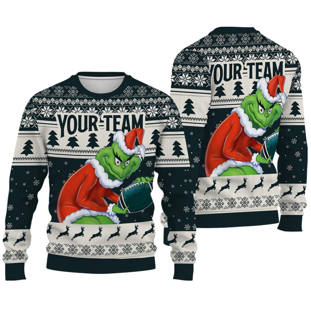 Custom your team name Christmas Sweater, Cozy Holiday Apparel For Fans