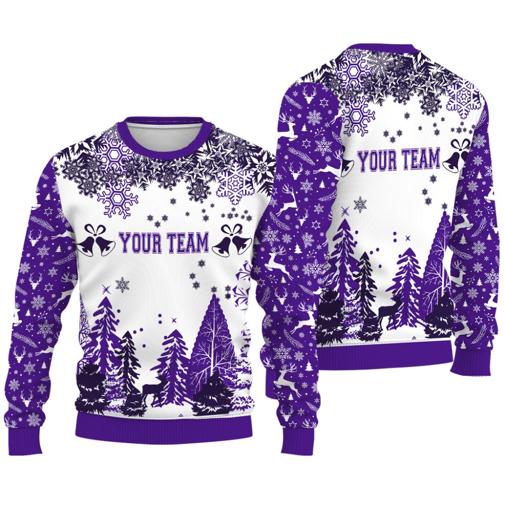 Custom your team name sport Special Xmas Tree Christmas Ugly Sweater