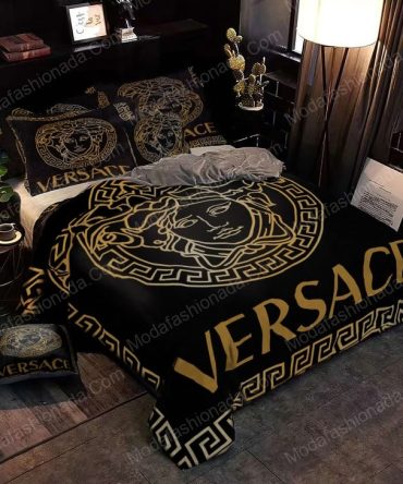Black And Gold Versace Brands 1 Bedding Set