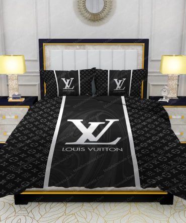 Black Veinstone Louis Vuitton Bedding Sets
