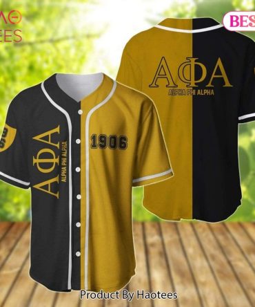 Vintage Alpha Phi Alpha 1906 Jersey - Stylish Black & Gold Greek Apparel