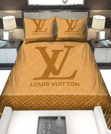 Brown Lv Logo Luxury Bedding Sets