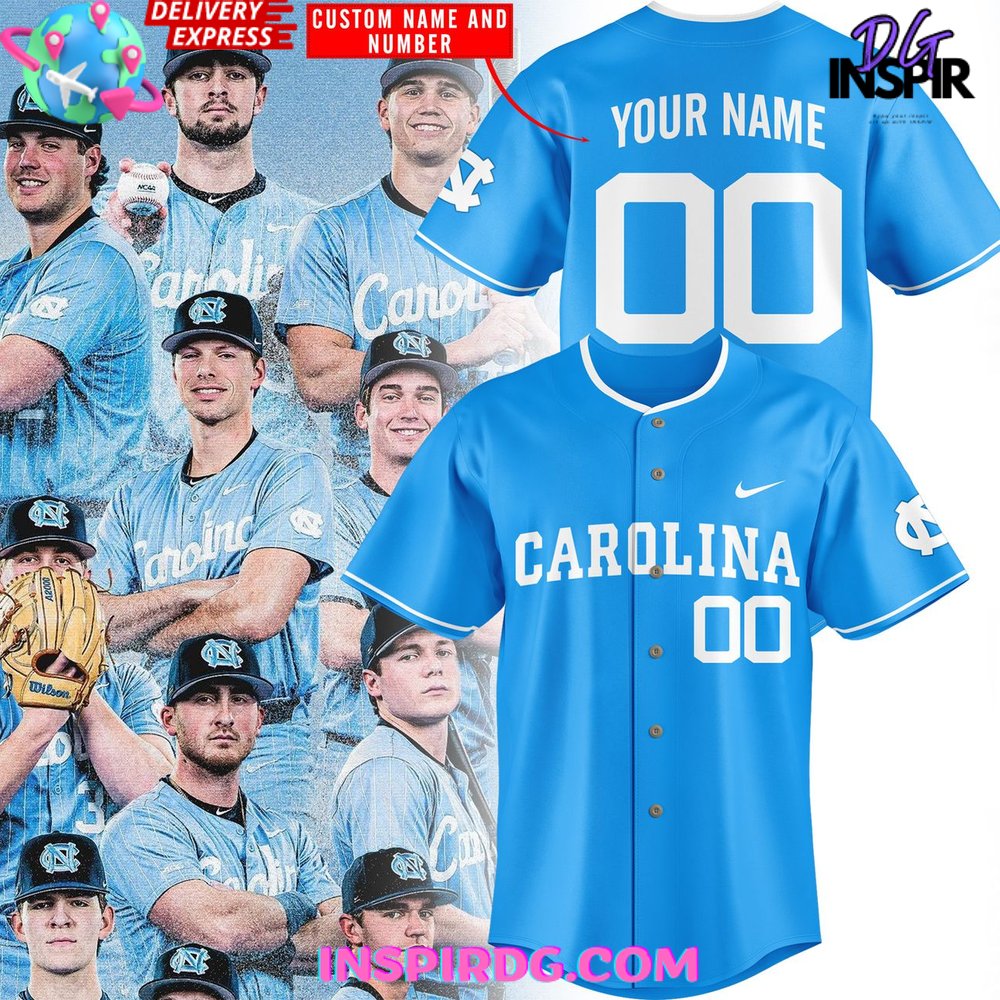 Carolina Tar Heels Baseball 2025 Blue Jersey