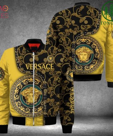 New Versace Luxury Brand Printing Pattern Mix Logo Bomber Jacket Limited Edition
