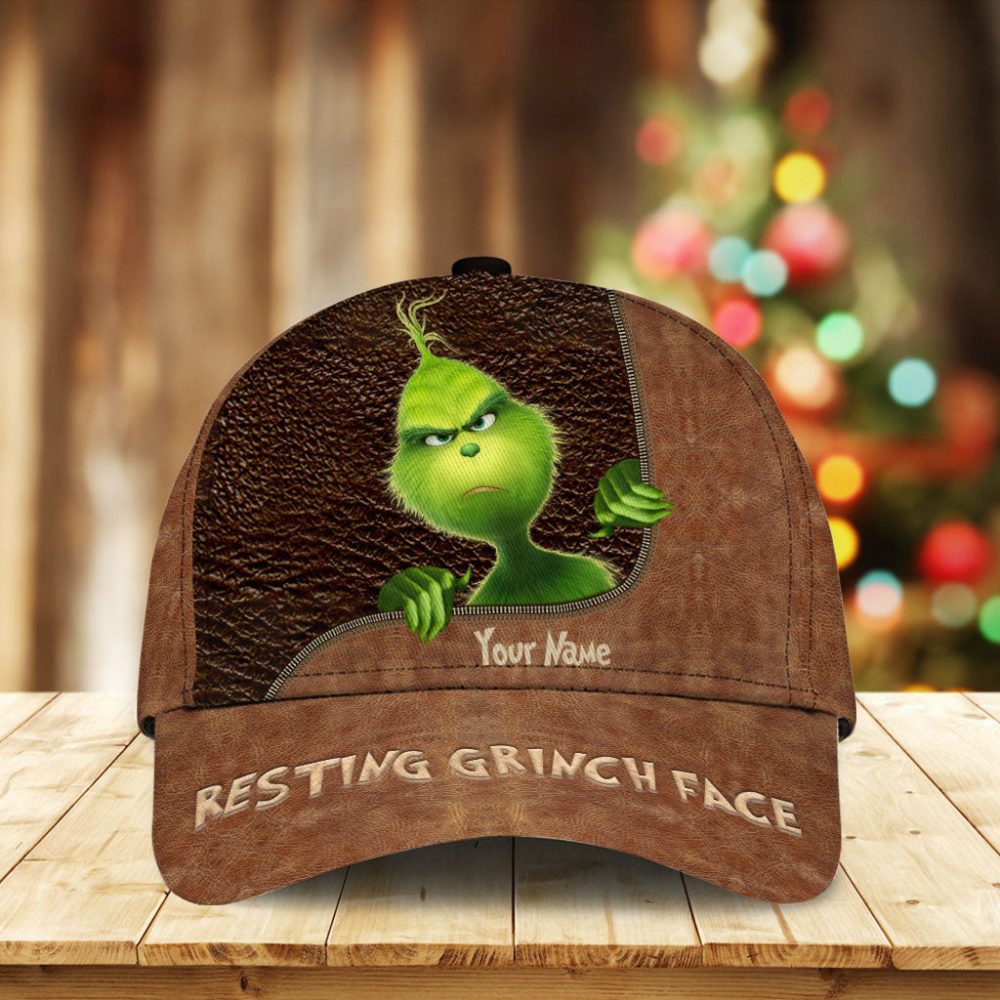 Grinch Resting Face - Personalized Christmas Stole Christmas Classic Cap