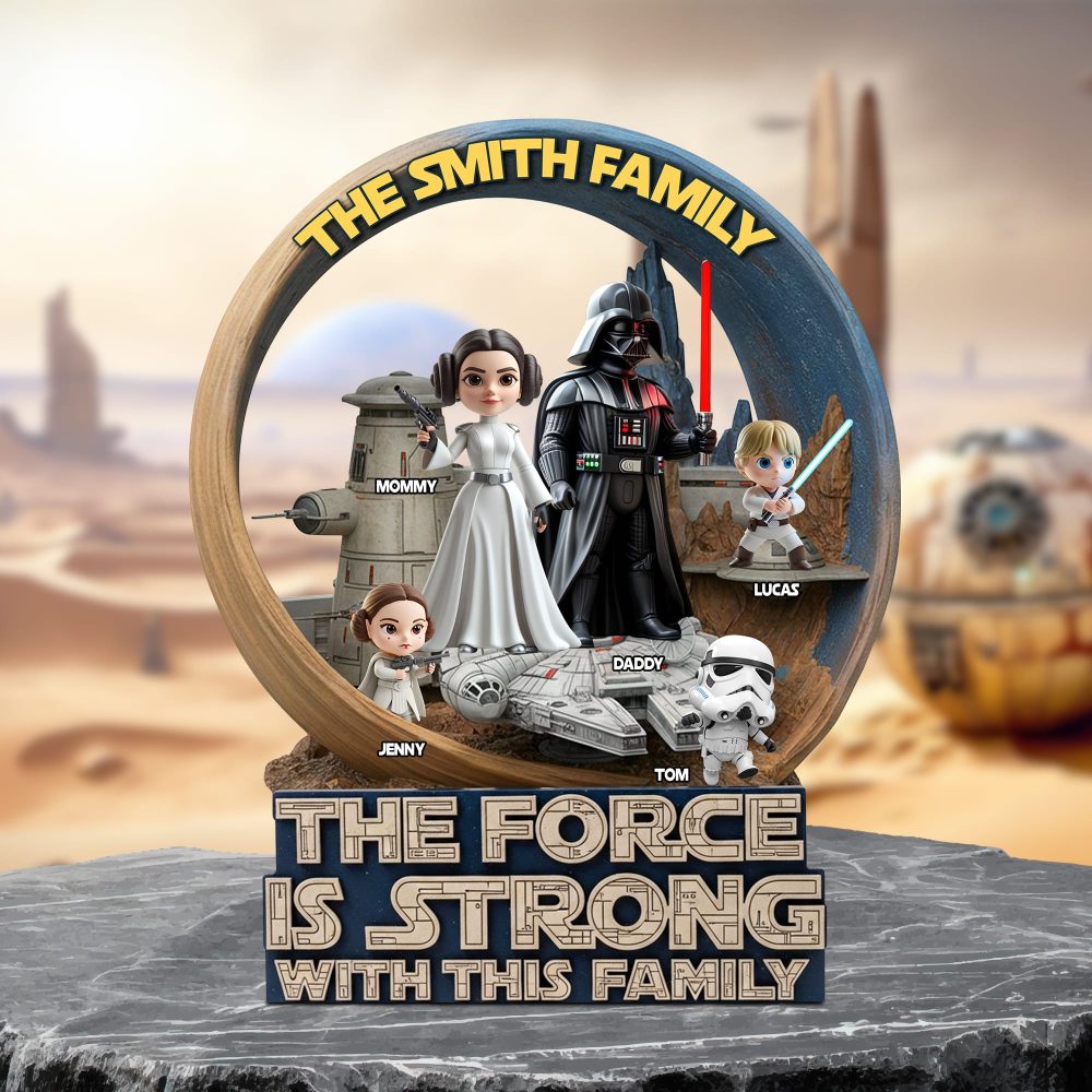 Family Galactic Troop Acrylic Plaque Personalized Gifts For Family 03Qhtn210525 - Image 3