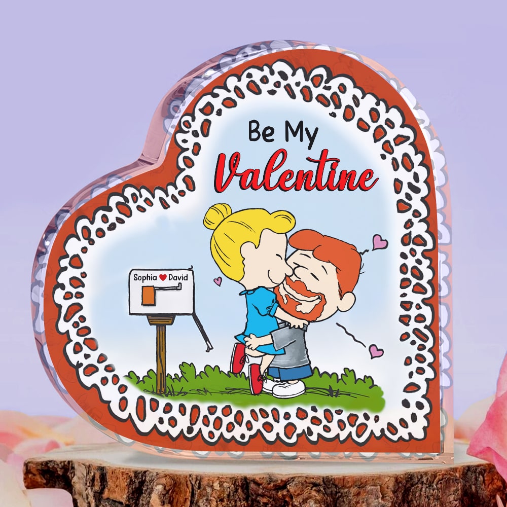 Personalized Gifts For Couple Heart Plaque 01Ohtn251224Hg Be My Valentine - Image 2