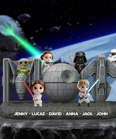 Personalized Gifts For Mom Plaque, Mom Surrounded By Her Galactic Troop 03Qhtn180425